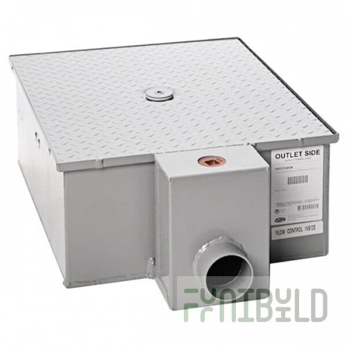 Scratch and Dent Zurn Elkay GT2701-20-3NH 40 lb. 20 GPM Low-Profile Grease Trap with 3
