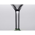 Acopa Tropic 24 oz. Martini Glass with Green Rim and Base - 12/Case