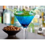 Acopa Tropic 24 oz. Martini Glass with Green Rim and Base - 12/Case