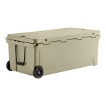 CaterGator CG200TANW Tan 210 Qt. Mobile Rotomolded Outdoor Cooler / Ice Chest