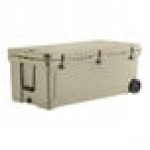 CaterGator CG200TANW Tan 210 Qt. Mobile Rotomolded Outdoor Cooler / Ice Chest
