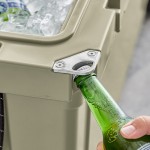 CaterGator CG200TANW Tan 210 Qt. Mobile Rotomolded Outdoor Cooler / Ice Chest