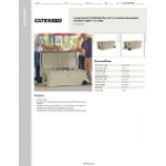 CaterGator CG200TANW Tan 210 Qt. Mobile Rotomolded Outdoor Cooler / Ice Chest