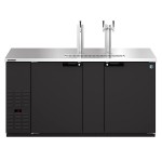 Hoshizaki DD69 Black Single/Double Tap Kegerator Beer Dispenser - (3) 1/2 Keg Capacity