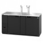Hoshizaki DD69 Black Single/Double Tap Kegerator Beer Dispenser - (3) 1/2 Keg Capacity