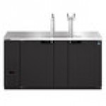 Hoshizaki DD69 Black Single/Double Tap Kegerator Beer Dispenser - (3) 1/2 Keg Capacity