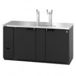 Hoshizaki DD69 Black Single/Double Tap Kegerator Beer Dispenser - (3) 1/2 Keg Capacity