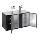 Beverage-Air DD58HC-B-069 2 Triple Tap Kegerator Beer Dispenser - Black, (2) 1/2 Keg Capacity