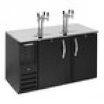 Beverage-Air DD58HC-B-069 2 Triple Tap Kegerator Beer Dispenser - Black, (2) 1/2 Keg Capacity