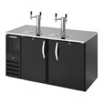Beverage-Air DD58HC-B-069 2 Triple Tap Kegerator Beer Dispenser - Black, (2) 1/2 Keg Capacity