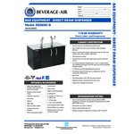 Beverage-Air DD58HC-B-069 2 Triple Tap Kegerator Beer Dispenser - Black, (2) 1/2 Keg Capacity