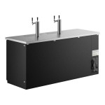 Avantco UDD-378-HC Black Kegerator / Beer Dispenser with 2 Double Tap Towers - (3) 1/2 Keg Capacity