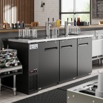 Avantco UDD-378-HC Black Kegerator / Beer Dispenser with 2 Double Tap Towers - (3) 1/2 Keg Capacity