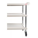 Metro myCart MY2636-35BL Black Utility Cart with Three Shelves and Chrome Posts - 28
