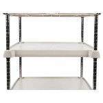 Metro myCart MY2636-35BL Black Utility Cart with Three Shelves and Chrome Posts - 28