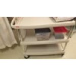 Metro myCart MY2636-35BL Black Utility Cart with Three Shelves and Chrome Posts - 28