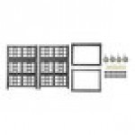 Cambro UPR1826H12 Camshelving® Ultimate 12 Pan Half Size End Load Bun / Sheet Pan Rack with Metal Casters - Unassembled Cambro UPR1826H12 Camshelving® Ultimate 12 Pan Half Size End Load Bun / Sheet Pan Rack with Metal Casters - Unassembled