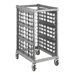 Cambro UPR1826H12 Camshelving® Ultimate 12 Pan Half Size End Load Bun / Sheet Pan Rack with Metal Casters - Unassembled Cambro UPR1826H12 Camshelving® Ultimate 12 Pan Half Size End Load Bun / Sheet Pan Rack with Metal Casters - Unassembled