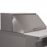 Advance Tabco SW-4E-120-DR-T Four Pan Electric Hot Food Table with Thermostatic Control, Enclosed Base, and Sliding Doors - Sealed Well, 120V