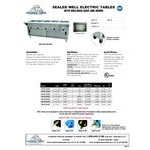 Advance Tabco SW-4E-120-DR-T Four Pan Electric Hot Food Table with Thermostatic Control, Enclosed Base, and Sliding Doors - Sealed Well, 120V