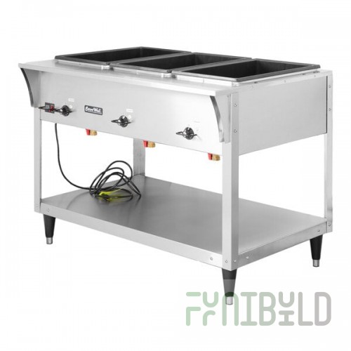 Vollrath 38203 ServeWell® SL Electric Three Pan Hot Food Table 120V - Sealed Well