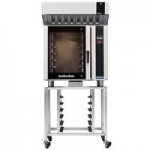 Moffat E35D6-26/2 Turbofan Double Deck Full Size Electric Digital Convection Oven with Steam Injection and Stainless Steel Stand - 208V, 3 Phase, 22.4 kW