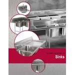 Eagle Group 2154-3-16/4 Three Compartment Stainless Steel Commercial Sink without Drainboard - 55 3/8