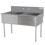 Advance Tabco 4-2-60 Two Compartment Stainless Steel Commercial Sink - 60
