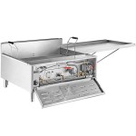 Carnival King 40 lb. Liquid Propane / Field Convertible Flat Bottom Countertop Funnel Cake / Donut Fryer