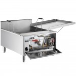 Carnival King 40 lb. Liquid Propane / Field Convertible Flat Bottom Countertop Funnel Cake / Donut Fryer