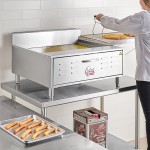 Carnival King 40 lb. Liquid Propane / Field Convertible Flat Bottom Countertop Funnel Cake / Donut Fryer