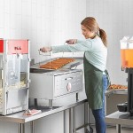 Carnival King 40 lb. Liquid Propane / Field Convertible Flat Bottom Countertop Funnel Cake / Donut Fryer