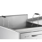 Carnival King 40 lb. Liquid Propane / Field Convertible Flat Bottom Countertop Funnel Cake / Donut Fryer
