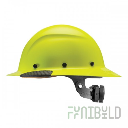 Lift Safety Dax Yellow Fiber Resin Full Brim Hard Hat HDF-18HV