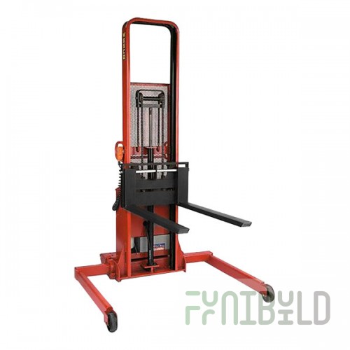 Wesco Industrial Products 2,000 lb. Power Lift Adjustable Straddle Fork Stacker with 42