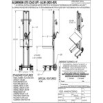 Vestil 400 lb. Aluminum Winch Lift with 24