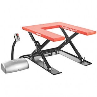 Noblelift Electric Stationary Ultra-Low Profile U-Shaped Single Scissor Lift Table with 57 Noblelift Electric Stationary Ultra-Low Profile U-Shaped Single Scissor Lift Table with 57