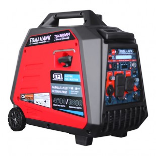Tomahawk Inverter Series Gasoline-Powered Portable Inverter Generator with Electric Push Start and Electric Fuel Injection TG4500iEFI - 3,800 / 4,500W, 120V