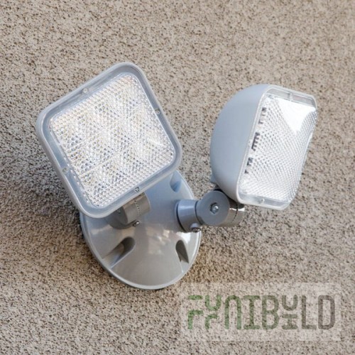 Lavex Outdoor / Indoor Double Head Remote LED Emergency Light - 2.4 Watts, 3.6V - 9.6V Compatibility