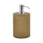 room360 Nassau 28 oz. Nutmeg Soap Dispenser with Mirrored Stainless Pump Top - 6/Case room360 Nassau 28 oz. Nutmeg Soap Dispenser with Mirrored Stainless Pump Top - 6/Case