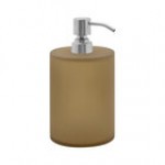 room360 Nassau 28 oz. Nutmeg Soap Dispenser with Mirrored Stainless Pump Top - 6/Case room360 Nassau 28 oz. Nutmeg Soap Dispenser with Mirrored Stainless Pump Top - 6/Case