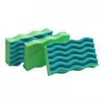 Libman 1076 Green All-Purpose Cellulose Scouring Sponge - 24/Case