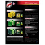 Libman 1076 Green All-Purpose Cellulose Scouring Sponge - 24/Case
