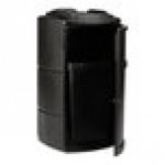 Commercial Zone 775901SE PolyTec 25 Gallon Black Square Side Entry Trash Can with Dual-Flipper Dome Lid and Tray Return Commercial Zone 775901SE PolyTec 25 Gallon Black Square Side Entry Trash Can with Dual-Flipper Dome Lid and Tray Return