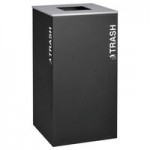 Ex-Cell Kaiser Kaleidoscope XL Series RC-KD36-2 T/BLX R/RYX 72 Gallon Two Stream Indoor Steel Trash / Recyclables Receptacle