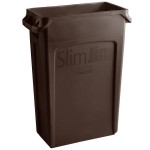 Rubbermaid® 1956187 92 Qt. / 23 Gallon Slim Jim Brown Rectangular Trash Can Rubbermaid® 1956187 92 Qt. / 23 Gallon Slim Jim Brown Rectangular Trash Can