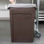 Rubbermaid® 1956187 92 Qt. / 23 Gallon Slim Jim Brown Rectangular Trash Can Rubbermaid® 1956187 92 Qt. / 23 Gallon Slim Jim Brown Rectangular Trash Can