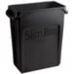 Rubbermaid® 1955959 Slim Jim 64 Qt. / 16 Gallon Black Rectangular Trash Can Rubbermaid® 1955959 Slim Jim 64 Qt. / 16 Gallon Black Rectangular Trash Can