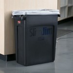 Rubbermaid® 1955959 Slim Jim 64 Qt. / 16 Gallon Black Rectangular Trash Can Rubbermaid® 1955959 Slim Jim 64 Qt. / 16 Gallon Black Rectangular Trash Can