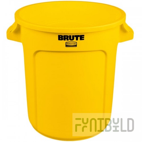 Rubbermaid® FG261000YEL BRUTE 10 Gallon Yellow Round Trash Can